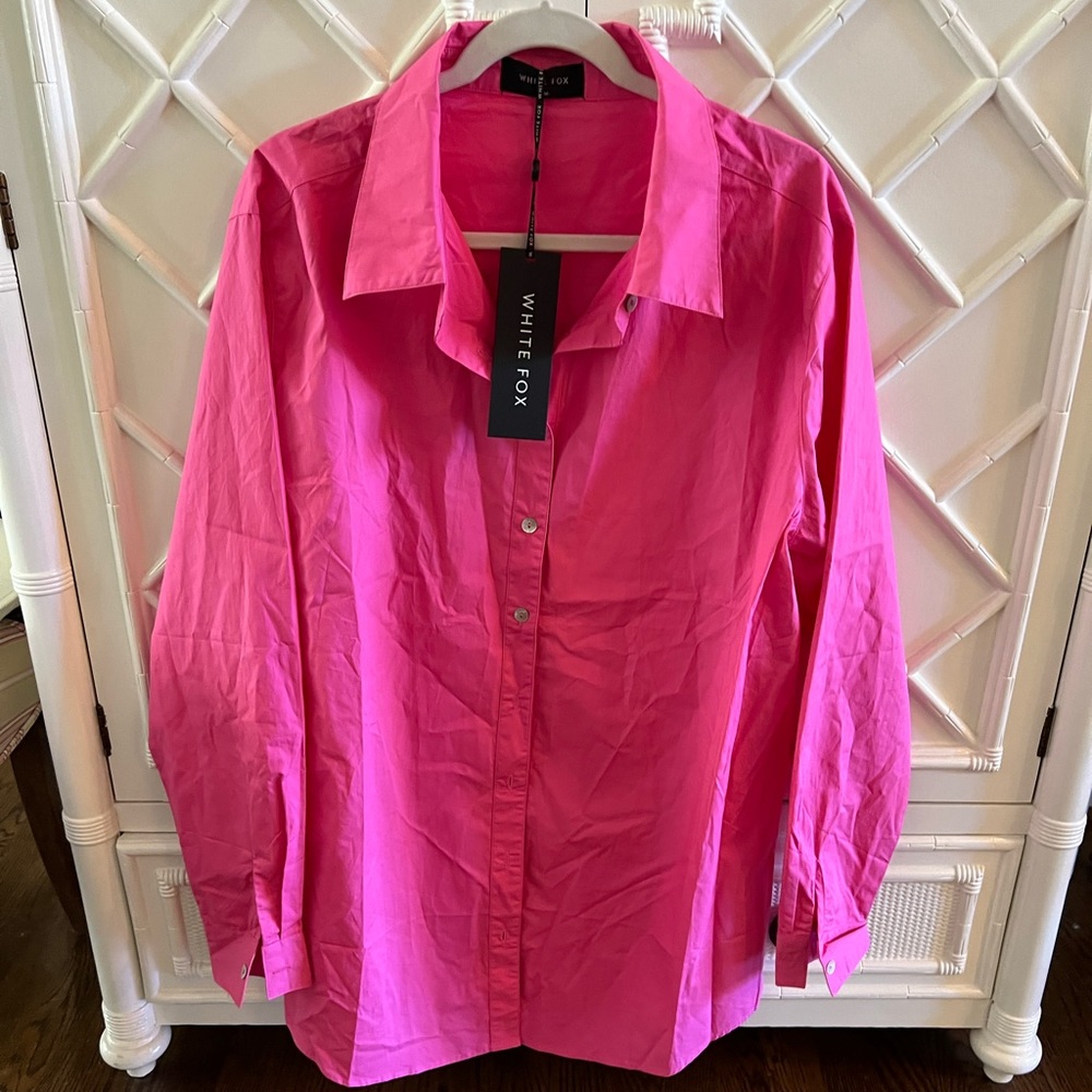 White Fox  taking a chance shirt in hot pink